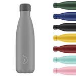 Chilly's Water Bottle - Stainless Steel and Reusable - Leak Proof, Sweat Free - All Grey, 500ml