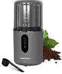 DmofwHi Cordless Coffee Grinder Electric, USB Rechargeable Coffee Bean Grinder with 304 Stainless Steel Blade and Removable Bowl, Spice Grinder-Grey