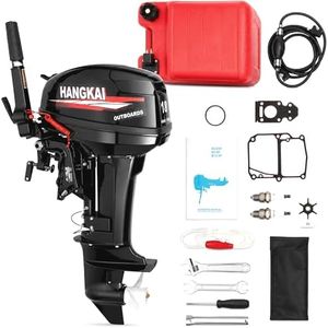 HANGKAI 18HP Outboard Motor, 2 Stroke Fishing Boat Engine Water Cooling 246CC Heavy Duty Marine with CDI Ignition System Water, 5000-6000 r/min