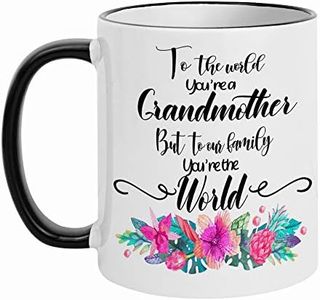 Fatbaby Grandma Birthday Gifts Mug for World Best Grandmother,Mother's Day Grandma Coffee Mug for Nana, Abuela, Granny, Mimi from Grandson,Granddaughter, Grandkids, Grandchildren