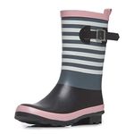 Laura Ashley Ladies Buckle Stripe Rainboot