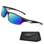 Bloomoak Cycling Sunglasses/Polarized Sport Sunglasses/UV Protection / TR90 Unbreakable Frame - Fit for Driving/Running/Sunglasses(Blue)