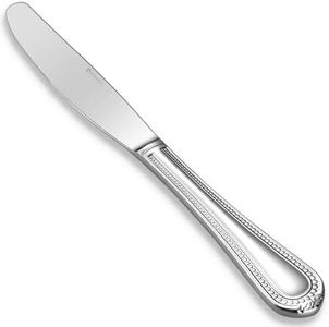 KEAWELL Pearl Edge 4-Piece Premium Dinner Knives: Stainless Steel Table Knives with a Refined Bead Design, Brightly Polished, 9.6 Inches, Dishwasher Safe.