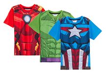 Marvel Boys 3 Pack Avengers T-Shirts 4-5 Years (Pack of 3) Multi