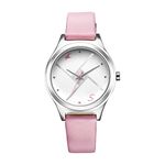 Fastrack Stunners Silver Dial Leather Strap Analog Watch for Girls-NS6152SL08