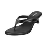 Metro Women Black Fashion Kitten Heel Slip-on UK/7 EU/40 (32-240)