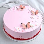 FlowerAura Tasty Silky Smooth Fresh Dreamy Red Velvet Cake For Birthday Cake, Anniversary Cake, Valentine's Day Cake, Mother's Day Cake, Christmas Cake, Women's Day Cake (Same Day Delivery) (0.5Kg)