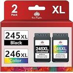 Toner Kingdom Compatible 245XL 246XL Ink Cartridge Replacement for Canon PG-245XL CL-246XL 243XL 244XL for PIXMA MX492 MX490 MG2522 MG2922 MG2520 MG2920 MG2420 TR4520 TS3122 Printer Black Color