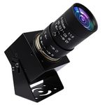 SVPRO 8MP USB Camera Manual Focus Webcam with Varifocal 5-50mm CS Mount Lens-10X Zoom External Camera for Laptop PC Computer,Plug and Play UVC Camera