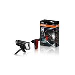 OSRAM LEDsBIKE RACE 100 SET, rechargeable bike light set, StVZO approved front and rear LED light set with brake light, multiple lighting modes, three brightness levels, 100 lux