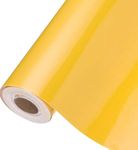 DEEMUS Yellow Glossy Peel & Stick Self Adhesive Waterproof Wallpaper for Office,Almirah, Floor, Tabletop, Wall, Fridge,& Renovation Projects (2 x 20 Feet)