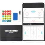 RoseFlower Ice Hockey Coaching Board, Magnetic Tactics Coaches Board with Pen, Erasable Strategy Board Coach Equipment Tool Accesories for Training and Teaching