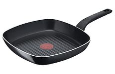 Tefal B55540 Easy Cook and Clean Grill Pan 26 x 26 cm | Non-Stick Coating | Safe | Thermal Signal | Stable Base | Ideal Shape | Healthy Cooking | Black