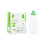 Xlear Nasal Rinse System with Xylitol, Natural Saline Neti Pot Sinus Rinse with Xylitol, Fast Sinus Pressure and Congestion Relief, 3 Rinse Bottles