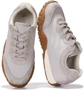 Project Cloud Sneakers for Women - Lightweight with Memory Foam Insole Womens Sneakers - Walking Shoes Women Footwear - Womens Shoes (Donna Hitop, Grey, 5.5)