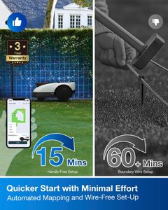 ECOVACS GOAT O800 RTK Robot Lawnmower – 800㎡, Wire-Free, Lidar Navigation