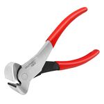 HAUTMEC End Cutting Pliers 7" Flush Cut Carpenters Pincers Nail Puller Wire Cutting Pliers Staple Puller Nail Remover Tool Nipper HT0158-UK