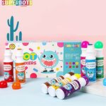 HAPPY HUES® Dot Markers for Dot Art & Dabbing -8 Washable Non-Toxic Colors| Toddlers and Kids Dot Art | Arts and crafts kit for Kids Boys & Girls