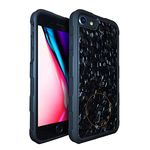 Molzar Tire Series iPhone SE2/8/7/6s/6 Case with Real Forged Carbon Fiber, Built-in Metal Plate for Magnetic Mount, Support Wireless Charging, Compatible with iPhone SE2/8/7/6s/6, Black/Forged