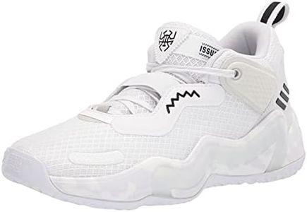 adidas Unisex D.O.N. Issue 3 Basketball Shoe, White/Black/Crystal White, 14 US Men