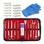 22Pcs High Stainless Steel Quality Advanced Dissection Kit for Medical Biology & Veterinary Students with Scalpel Knife Handle Blades
