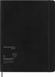 Moleskine Smart Notebook, Smart Writing System, Smart Notebook with Soft Cover, Ruled Pages and Elastic Closure, XL Format 19 x 25, Colour Black