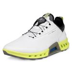 ECCO Men's Biom C4 Boa Gore-tex Waterproof Golf Shoe, White/Yellow, 10-10.5