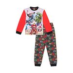 Marvel Avengers Boys Pyjamas Pjs Set Ages 4 to 12 Years Old, Official Kids Merchandise (5-6 Years, Red)