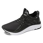 PUMA Womens Softride Sophia Zebra Running Sneakers Shoes - Black, Black/White, 6.5 UK