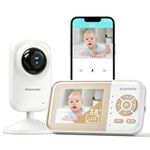 ebemate Video Baby Monitor Camera with 2.8" LCD Screen Video & Audio No Glow Night Vision,2-Way Talk Audio Cam Baby Monitoring 1200FT Range EBE28