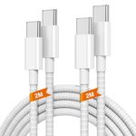 iPhone 15 16 Charger Cable 60W, (2 Pack 2M MFi Certified) USB C to USB C Type C Fast Charging Cable Braided for Apple iPhone 16/16 Pro Max/15/15 Plus/15 Pro/15 Pro Max, iPad Pro/Air/Mini, MacBook 2024