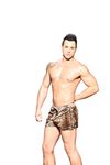 Andrew Christian Tiger Zipper Swim Shorts - Multi - Medium