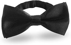 TORMEN Boy's Bow Tie Classic Kids Bowtie Formal Pre-Tied Adjustable Length (Black）