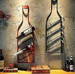 Elegant Home Decor Bottle Wine Rack Fully Assembled - 4 Bottle Wine Rack (Black)