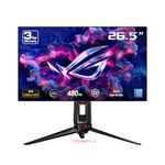 ASUS ROG Swift OLED PG27AQDP gaming monitor ― 27-inch WOLED, 480Hz, 0.03ms, G-SYNC compatible, custom heatsink, ASUS OLED Care+, AI Assistant, uniform brightness, 99% DCI-P3, and DisplayWidget Center