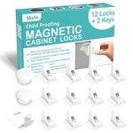 SKYLA HOMES Magnetic Cabinet Locks Proofing Safety - The Safest Quickest and Easiest Multi-Purpose 3M Adhesive Latches, No Screws or Tools Needed