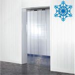 Super Polar PVC Strip Curtain Kit - Ideal for Sub Zero Coldstore/Freezer (1m x 2.25m) - Freezer Butcher Coldstore Walk-in Freezer Industrial Curtain