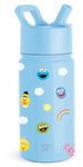 Simple Modern Sesame Street Kids Water Bottle with Straw Lid | Insulated Stainless Steel Reusable Tumbler for Toddlers, Boys | Summit Collection | 14oz, Sesame Street Pals