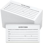 Yeaqee 800 Pcs Raffle Ticket Sheets 5.12'' x 2.76'' Raffle Tickets for Contests Blank Entry Forms Collect Name Address Phone Number Email for Lotteries Prize Game Ballots Events(White)