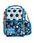 Lunch Bag for Kids, Lunch Bag for Office Men, Women and Kids, Canvas Tiffin Bags for School, Picnic, Work, Carry Bag for Lunch Box and Water Bottle (Vertical Football)