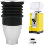 60g Coffee Grinder Single Dose Hopper, Espresso Bean Grinder, Aluminium Alloy Coffee Grinder Blowing Bean Bin Accessories with Silicon Bellow, for Eureka Mignon(Silver)