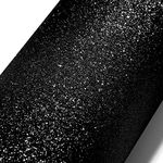 Stickyart Black Glitter Wallpaper Peel and Stick Sparkle Wallpaper Roll Self Adhesive Glitter Contact Paper for Cabinets Removable Glitter Fabric Wallpaper Decorative Bedroom Accent Walls 40CM X 2M