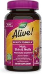 Alive! Premium Hair, Skin and Nails Multivitamin with Biotin and Collagen, 60 Count