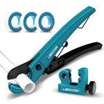 Libraton Plastic Pipe Cutter 0-31mm, PVC Pipe Cutter Set for PEX, PVC, PPR Plastic Hoses, Hose Cutter with Tube Cutter 3-22mm, 3-Piece 10Meter PTFE Seal Tapes