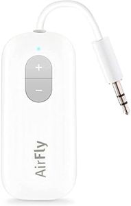 Twelve South Airfly Duo Wireless Transmitter with Audio Sharing for Up to 2 Airpods/Wireless Headphones to Any Audio Jack for use On Airplanes, Boats or in Gym, Home, Auto (12-1914)