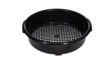 ACCURATE Large Plastic Round Garden Sieve Riddle Riddler Soil Sifter Mesh (BLACK)