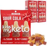 Kiss My Keto Gummies Candy – Low Carb Candy Sour Cola Pop, Keto Snack Pack – Healthy Candy Gummys – Vegan Candy, Keto Gummy Candy – Keto Candy Gummies (32-pack)