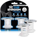 TubShroom Chrome Edition Revolutionary Tub Drain Protector Hair Catcher, Strainer, Snare, 2 Pack Chrome 2 Pack