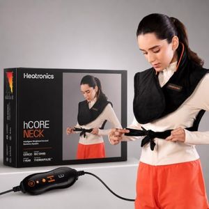 Heatronics Cervical Heating Pad (Digital) | 5 Heat Levels + SafeHeat™ Timer | ThermoSync™ Engine | TheraFlex™ 6-Layer Build | ISO 13485 & CDSCO Certified | 1-Year HeatCare™ Warranty