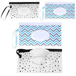 4 Pcs Baby Wet Wipes Pouches Dispensers, Travel Wet Wipes Bags Cases Reusable Refillable, Portable Wipe Carrying Pouches Case for Baby